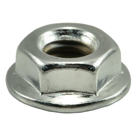 Midwest Fastener Flange Nut, 1/4"-20, Steel, Chrome Plated, 8 PK 39282